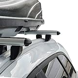RE&AR Tuning Para Ford Grand C-Max 2010-2021 Barras de techo Portaequipajes Aluminio Gris