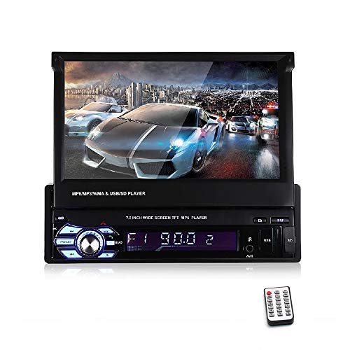 1 DIN 7 Pulgadas 1080P Reproductor de Radio estéreo para automóvil Soporte de Pantalla táctil LCD Función de Enlace de Espejo Manos Libres Bluetooth