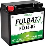 Fulbat - Batería moto Gel YTX14-BS/FTX14-BS 12V 12Ah