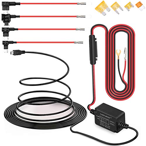 Dash CAM Hardwire Kit Mini Alambre Duro Coche Cargador Kit de Cable USB 12V - 24V a 5V para cámaras Dash GPS