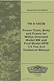 TM 9-1803B Power Train, Body, and Frame for Willys Overland Model MB and Ford Model GPW ¼ Ton 4x4 Technical Manual