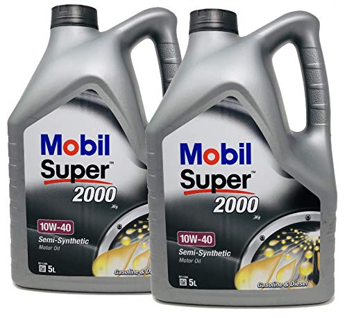 Aceite Lubricante Motor - Mobil Super 2000 X1 10W-40, Pack 10 LTS