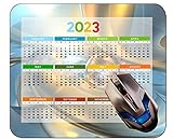 Calendario 2022 año Almohadilla de ratón,pétalos de Flores Hierba borrosa Alfombrillas de ratón con Bordes cosidos MS108