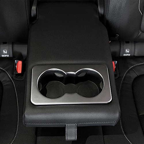 ABS Chrome trasera para coche asiento de la fila agua Cup Holder Farme Cover Trim adhesivo XE f-pace XF 2016 F ritmo accesorios