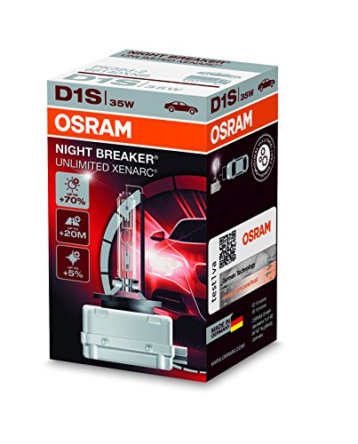 OSRAM XENARC NIGHT BREAKER UNLIMITED D1S HID, lámpara de xenón, lámpara de descarga, 66140XNB-HCB, 1 unidad