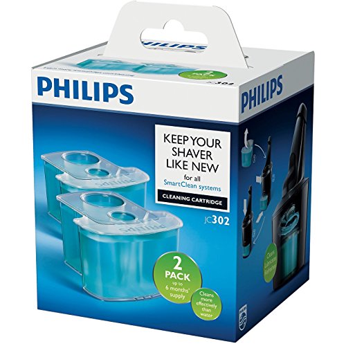 Philips JC302/50 - Cartuchos de limpieza con sistema de filtro dual y lubricacion activa, refrescantes, 2 unidades